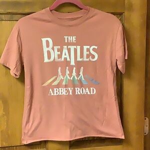 The Beatles Pink Abbey Road Short Sleeve Tee